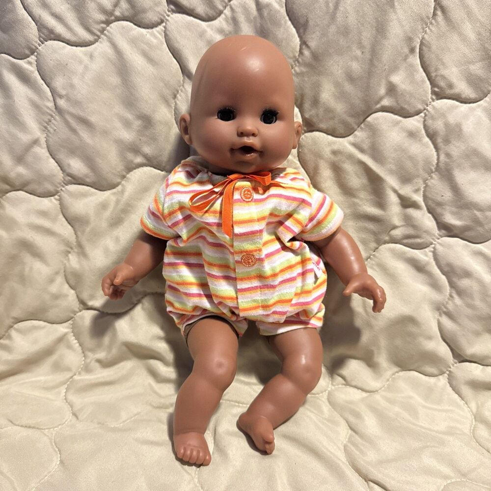 Corolle Tidoo Doll 13" Vintage Black Baby Doll 2003 Vinyl and Fabric